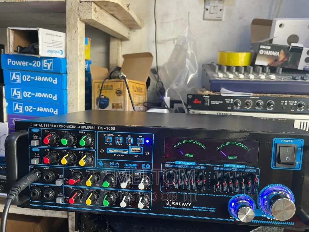 HEAVY DS-1008 Digital Stereo Echo Mixing PA AMPLIFIER