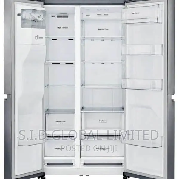 LG 668LTR Side by Side Refrigerator , Platinum Silver, Smart