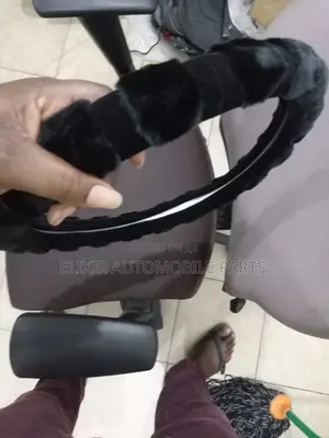 All Black Fluffy Steer Cover