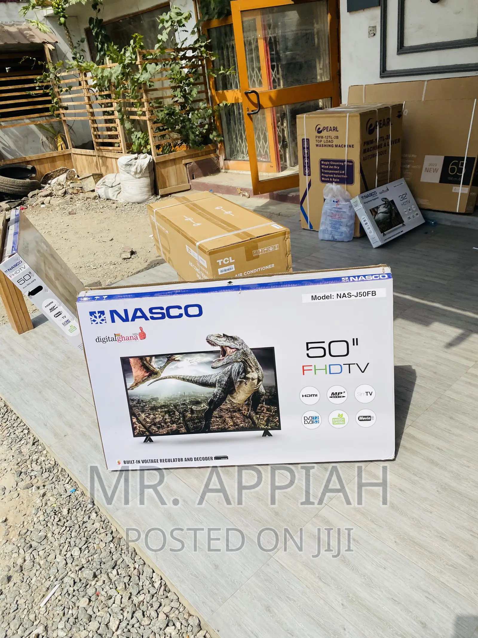 Sealed in Box Nasco 50” Digital Satellite Electric Tv,Black