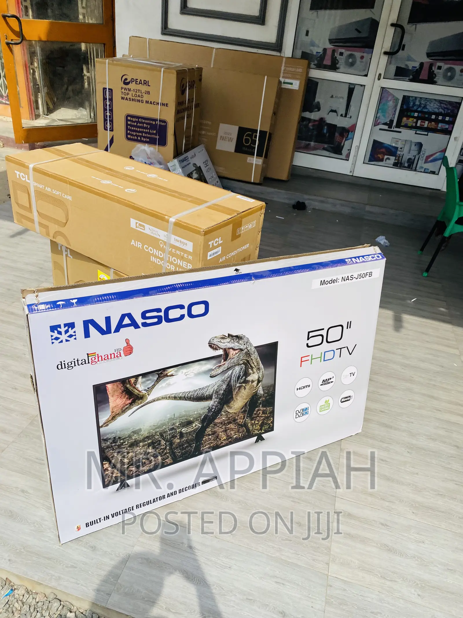 Fresh in Box Nasco 50” Digital Satellite Electric Tv,Black