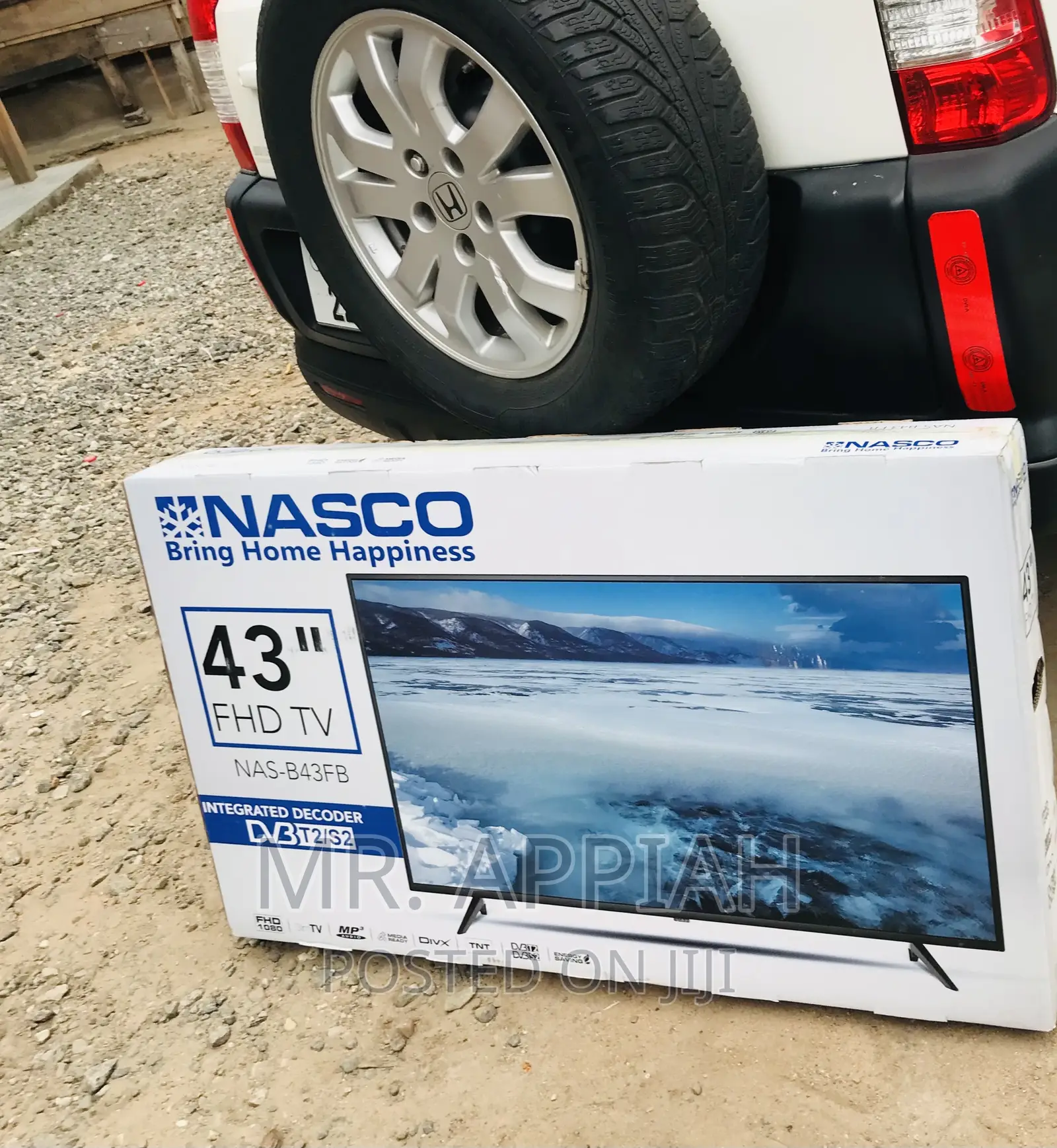 Brand New Nasco 43” Digital Satellite Electric Tv(Black)