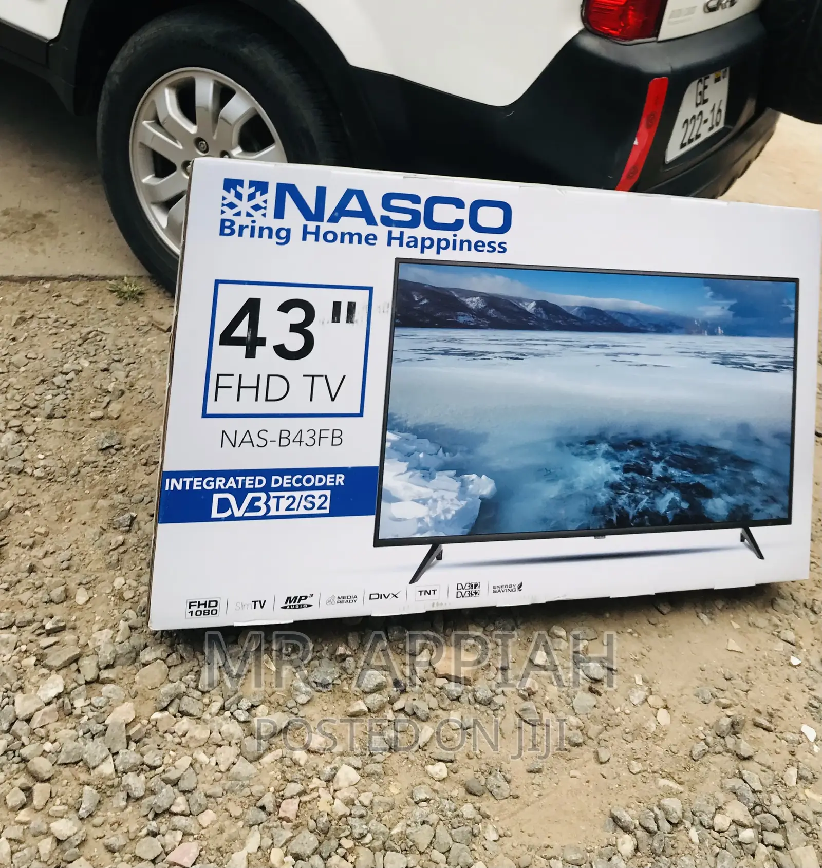 Brand New Nasco 43” Digital Satellite Electric Tv(Black)