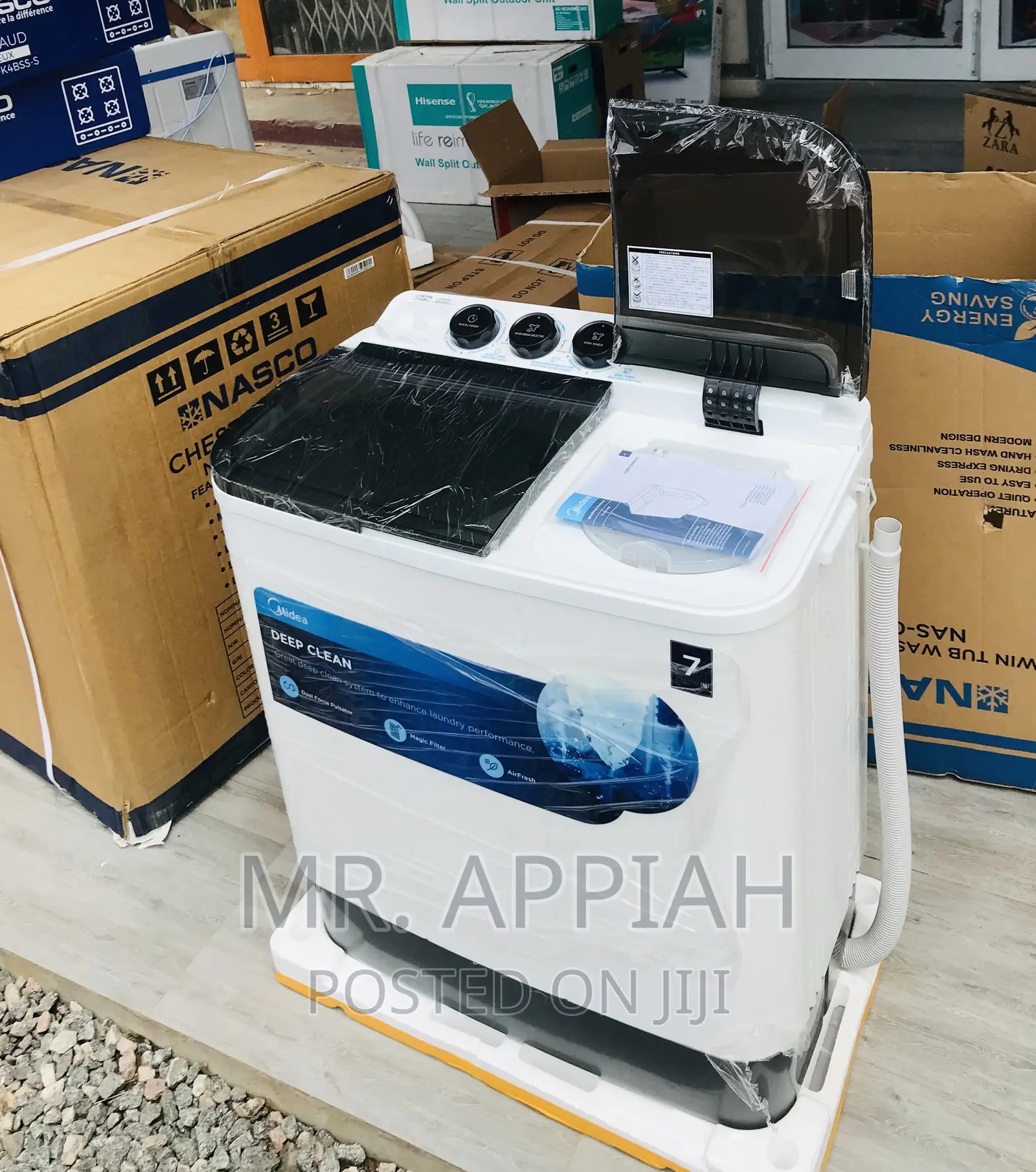 Super Quality Midea 7kg Twin Tap Electric Washing Machine.