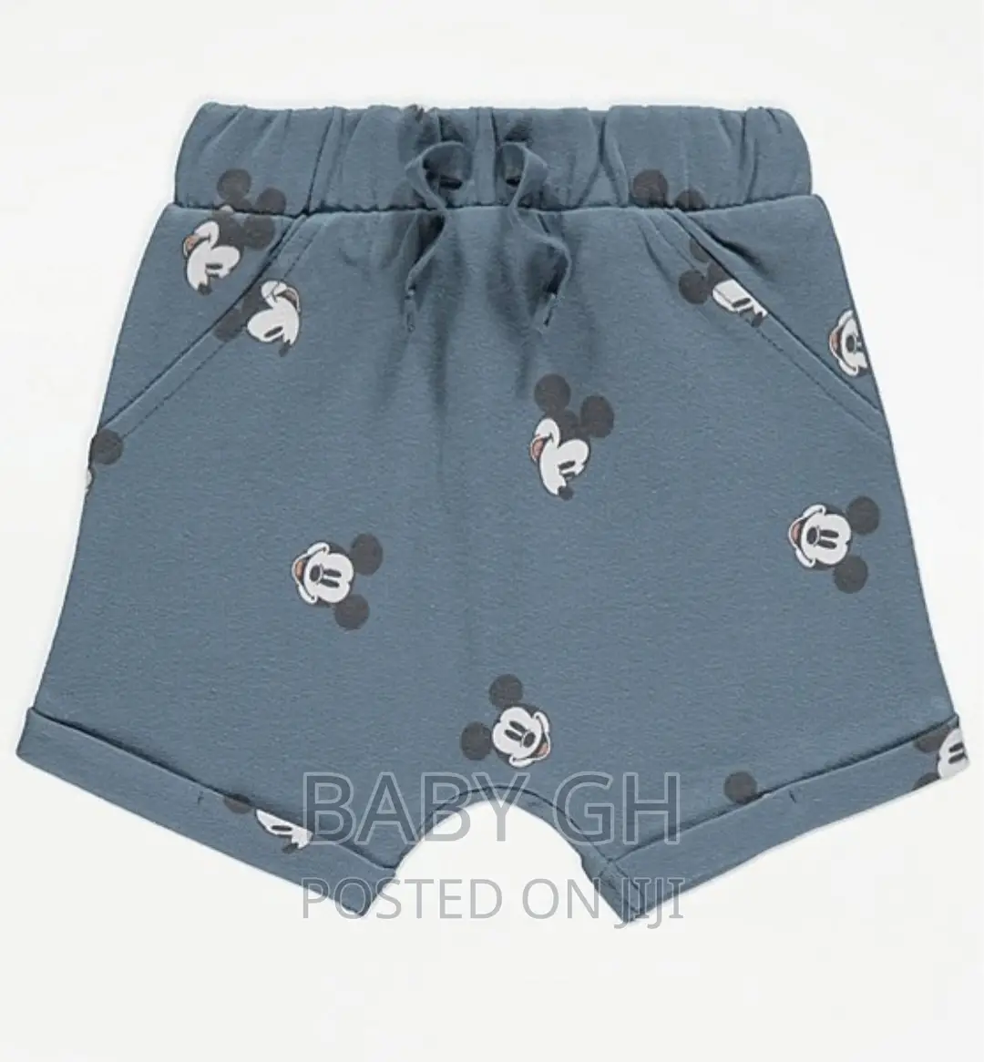 Disney Mickey Mouse Blue Sweatshirt and Shorts Outfit