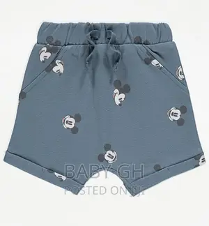 Disney Mickey Mouse Blue Sweatshirt and Shorts Outfit