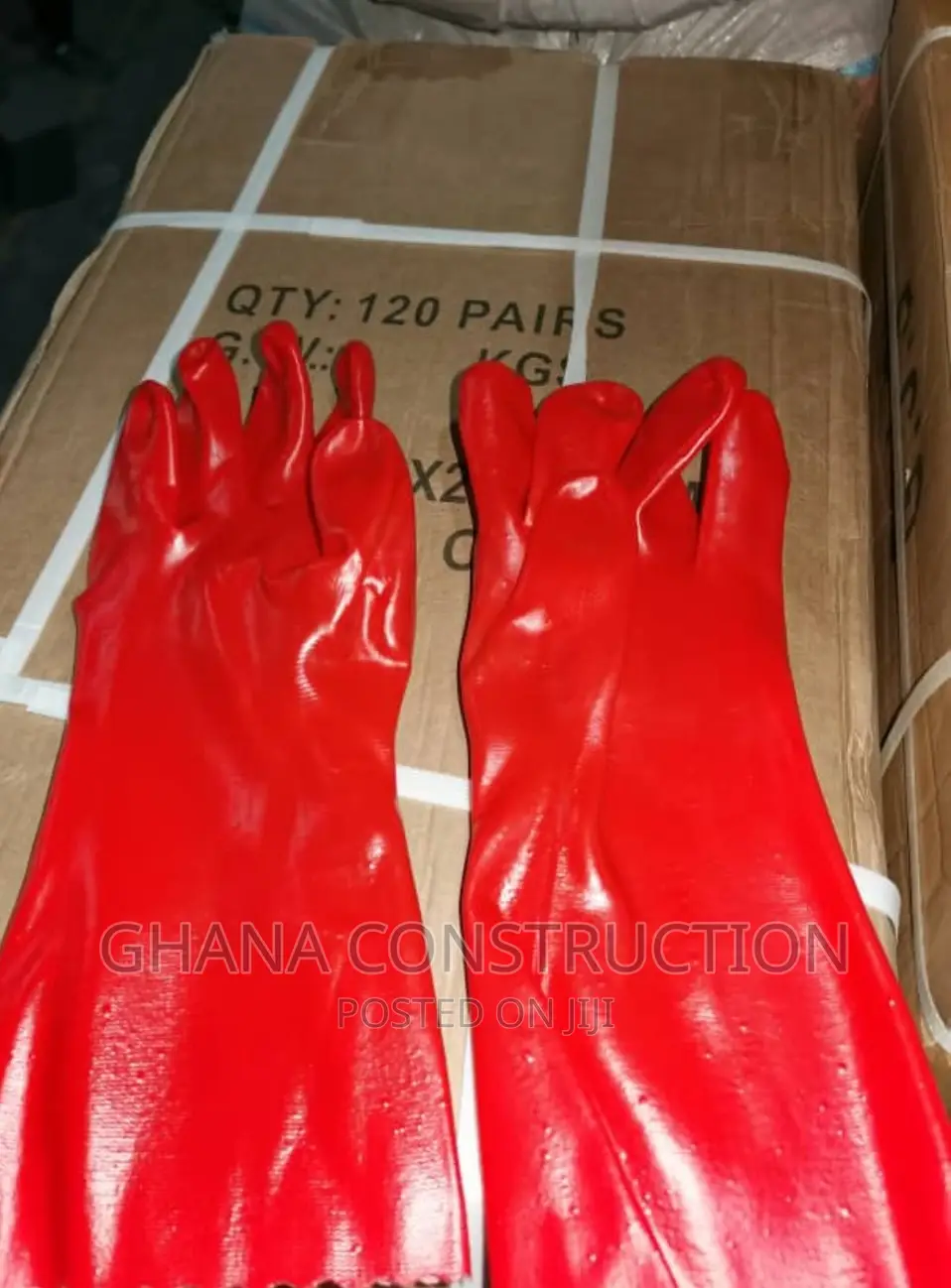 Double Coated PVC Gloves Red.High Quality!!