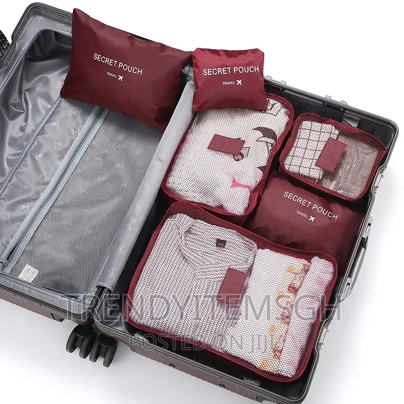 6pcs/Set Travel Storage Bag Clothes Tidy Luggage Organizer