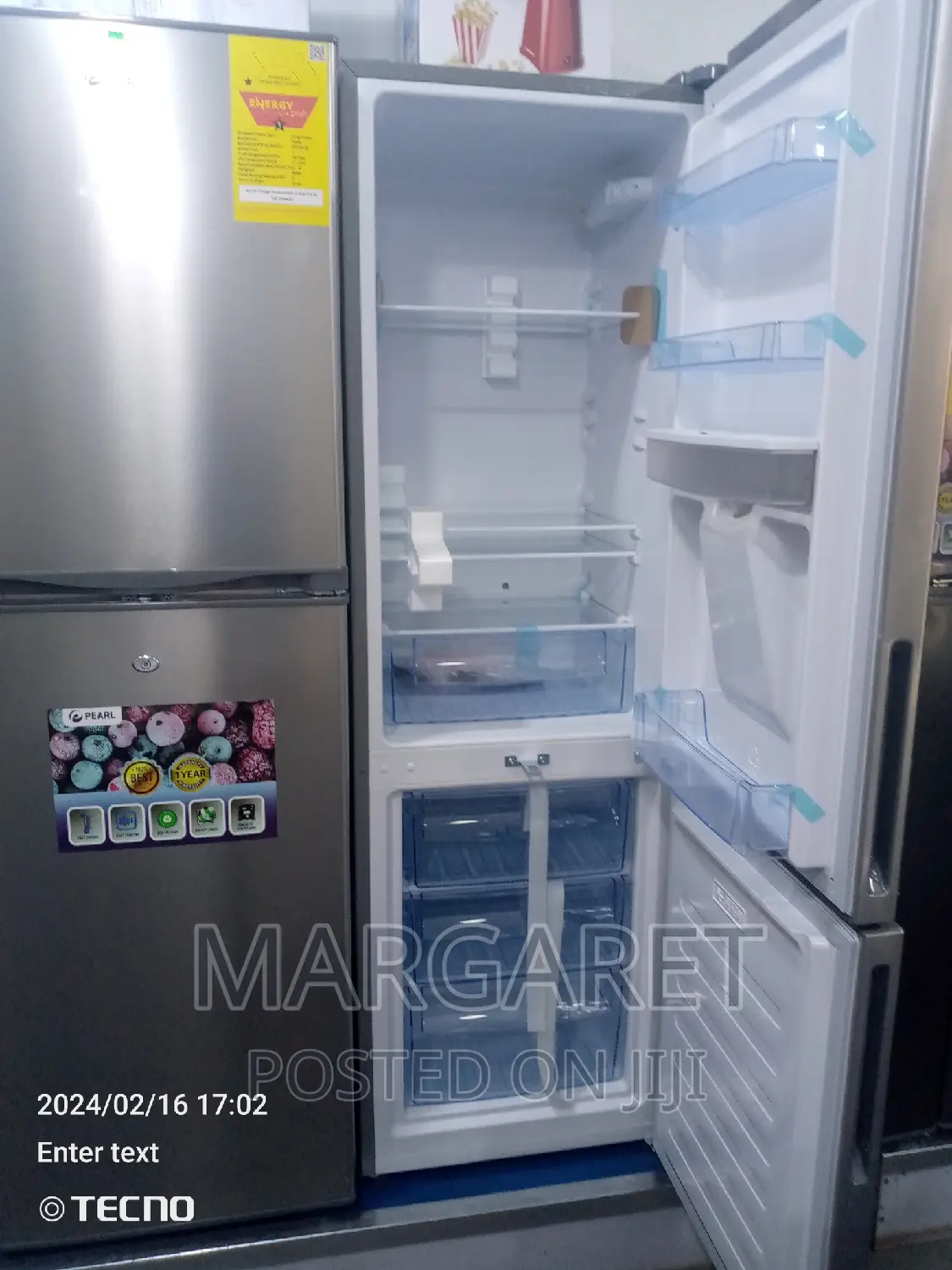 Pearl 251 Littres Double Door Fridge