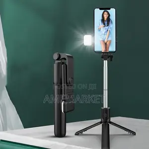Phone Selfie Stick With Led Light Bluetooth Remote Control