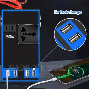 220v Car Inverter (Charge 4 Phones and 1 Laptop at a Go)