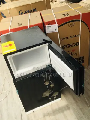Black Pearl Glass PF-10T Doubledoor Topfreezer Fridge