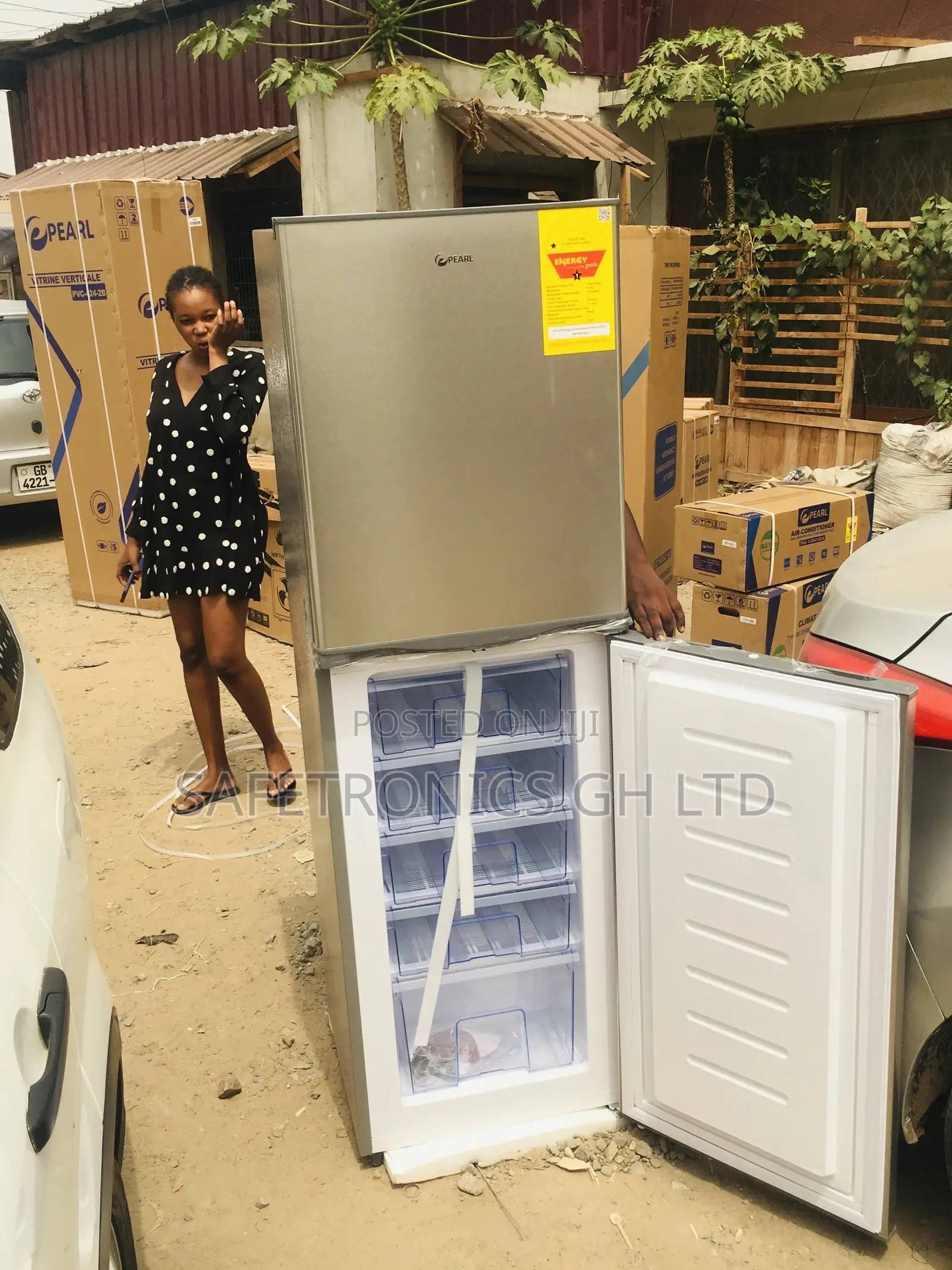 PF-352-2B Gray Doubledoor Topfreezer Pearl Fridge