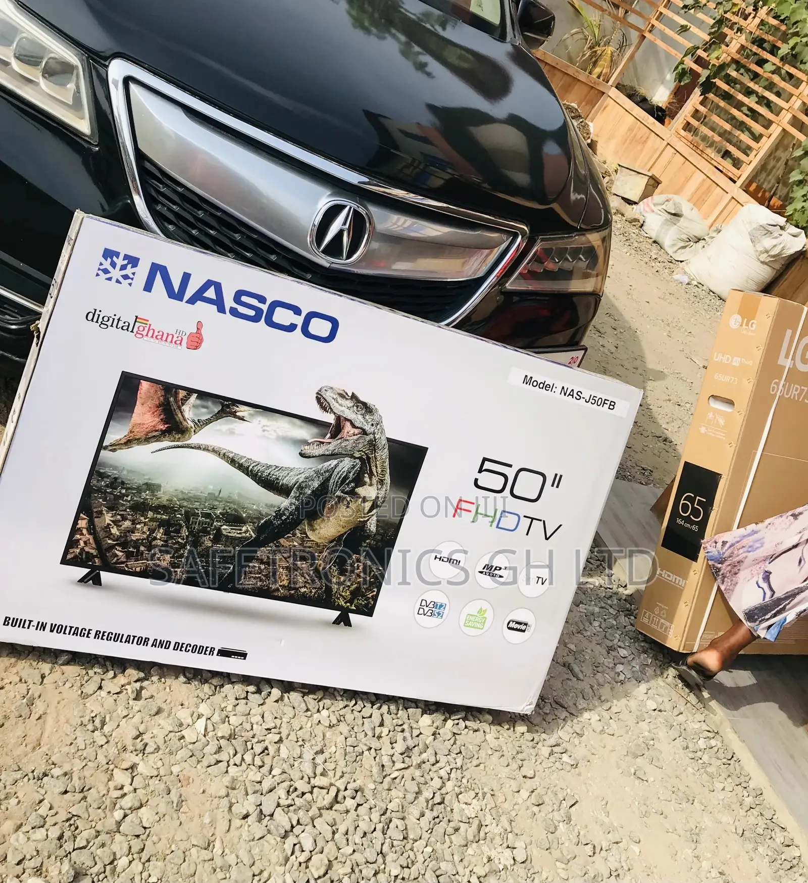 Digital Nasco 50 Inches Glossy LED Black Electric Tv