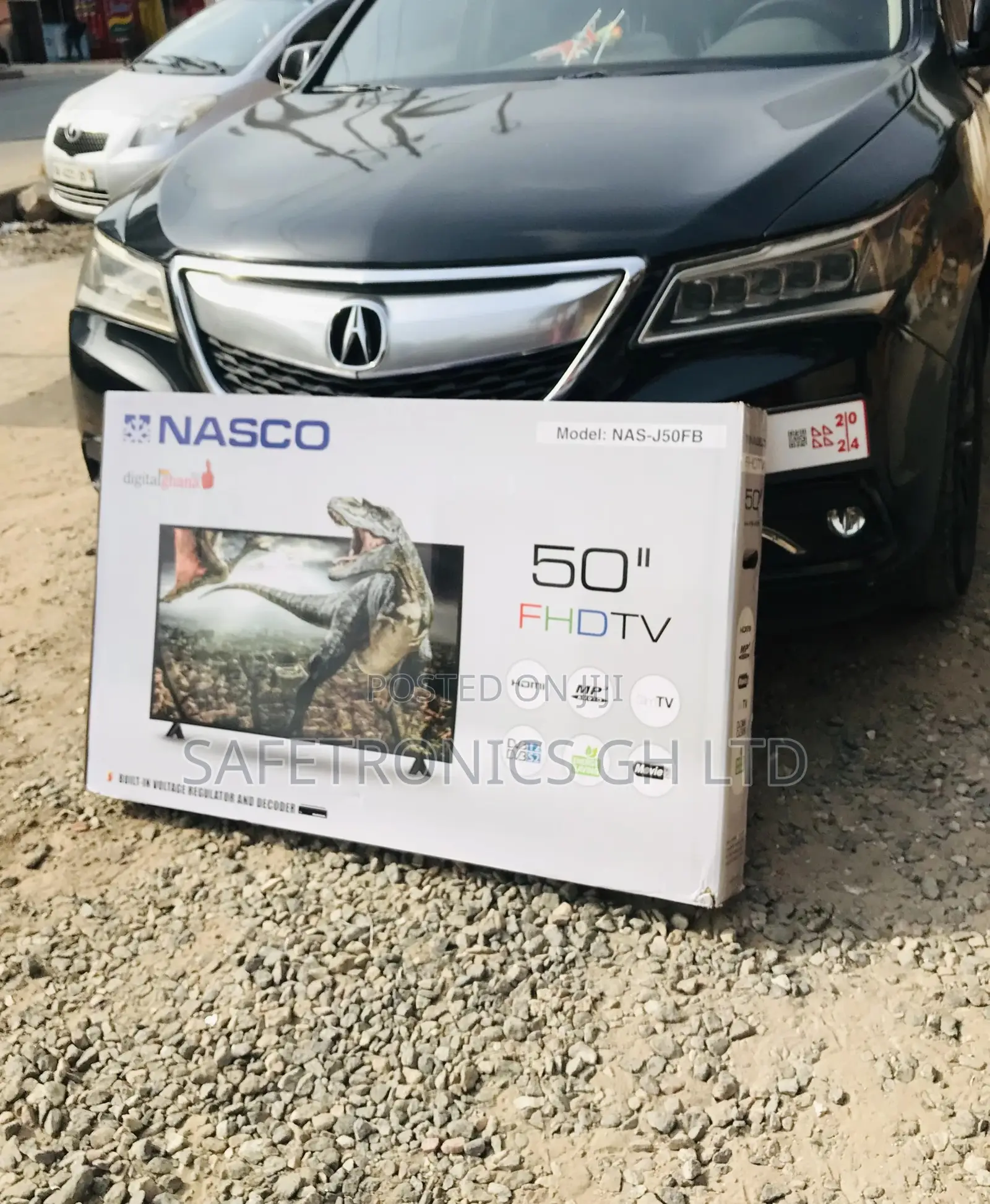 Digital Nasco Black Electric 50 Inches Glossy LED Full HD Tv