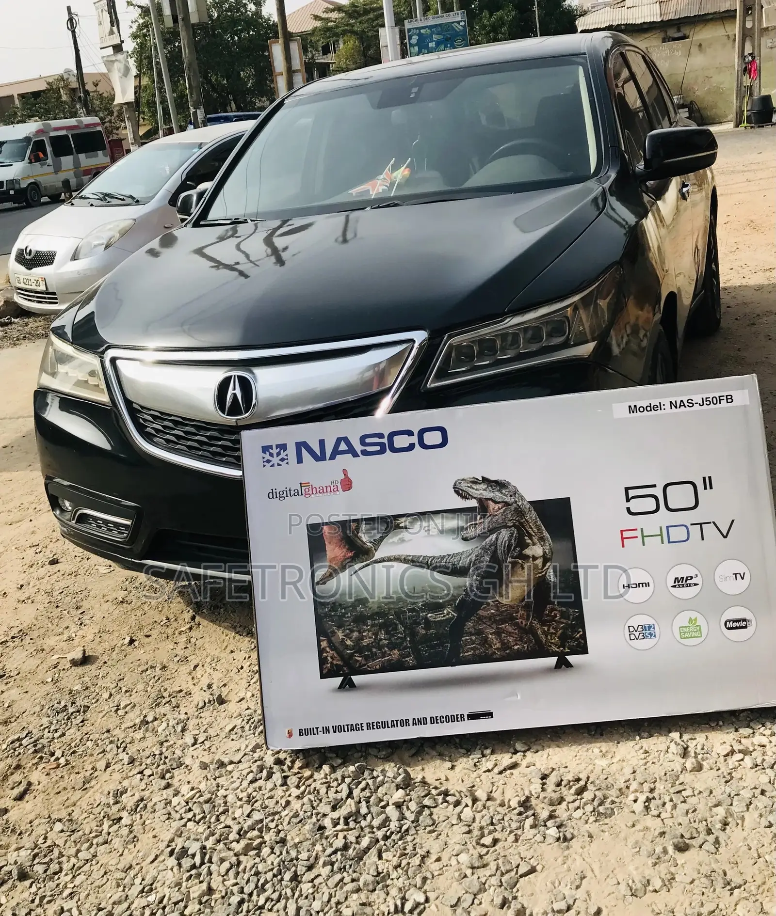 Glossy Nasco Full HD Black 50 Inches Digital Electric Tv