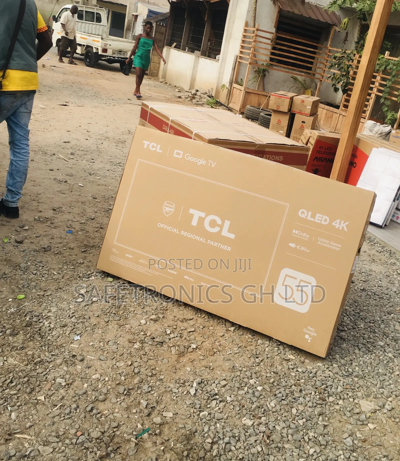 HDR TCL 55 Inches Glossy Black QLED Electric C635 Tv