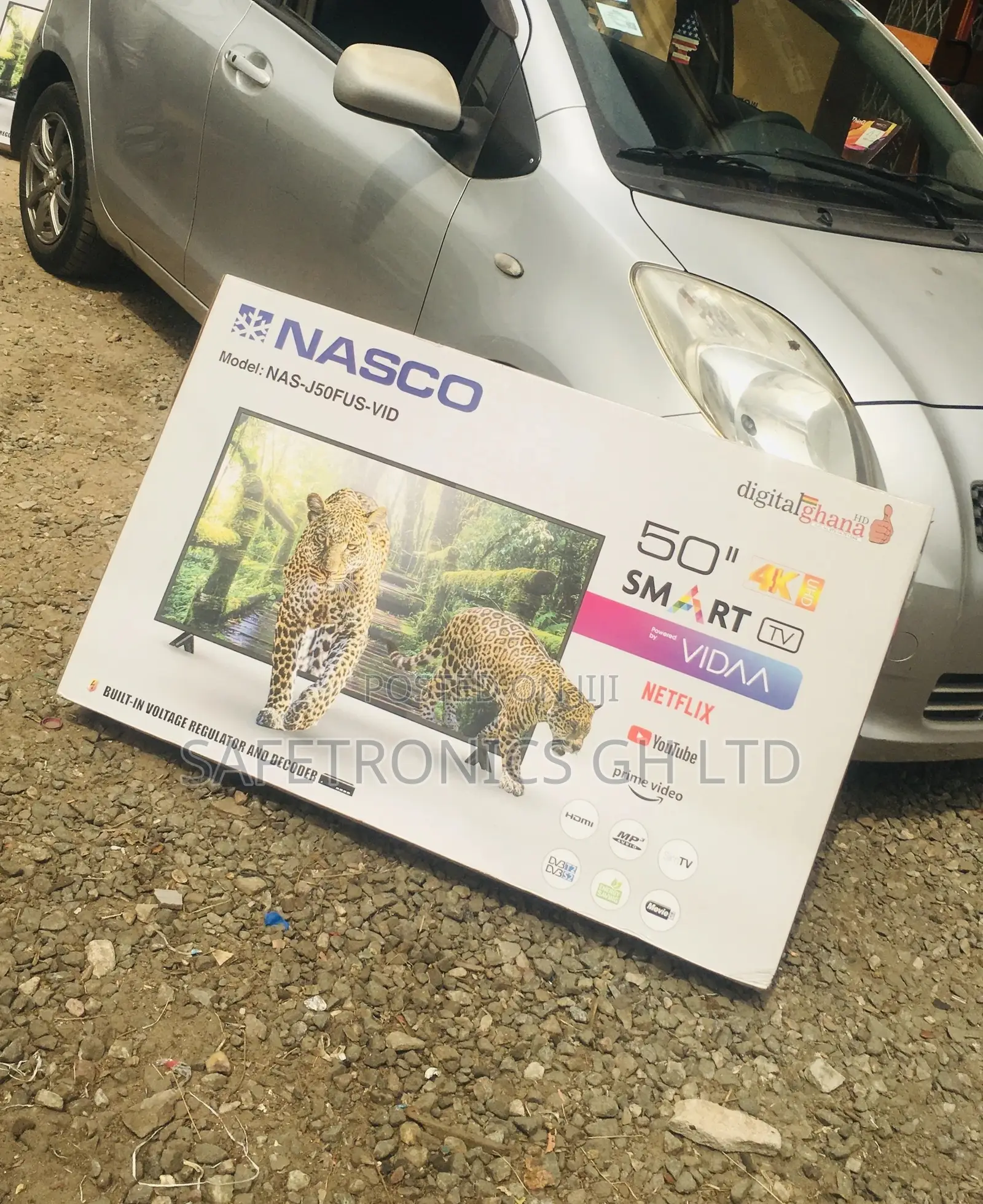 Smart Black Electric 50 Inches Glossy LED Nasco Tv