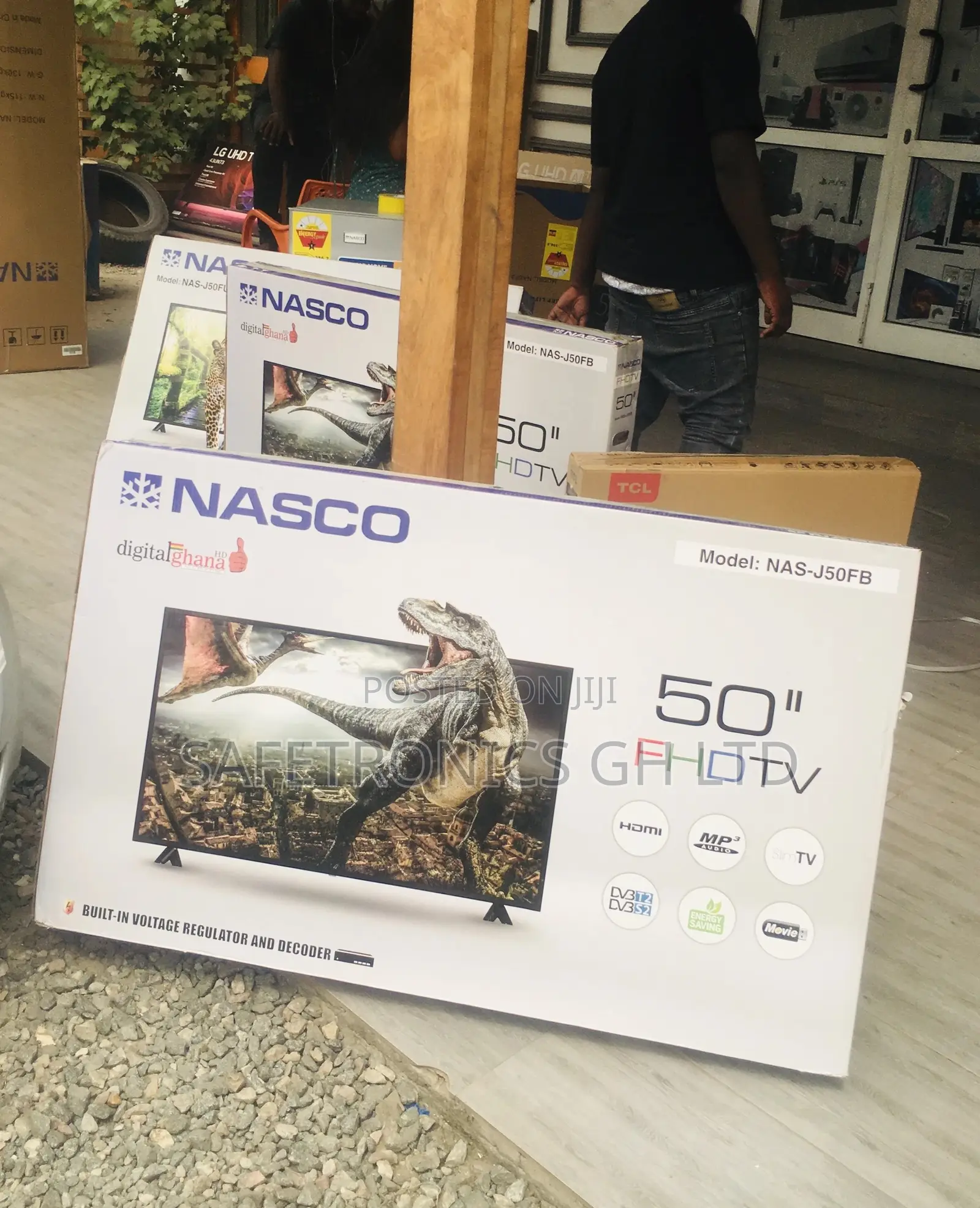 Digital Full HD Nasco Black Glossy 50 Inches LED Electric Tv