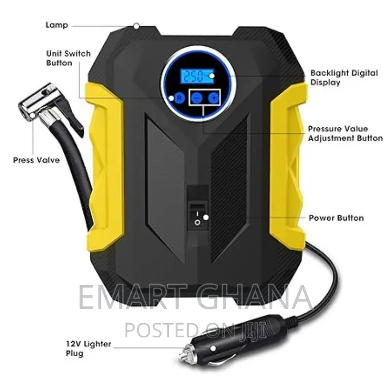 Digital Air Compressor for Car Auto Pump Portable Tire Infla