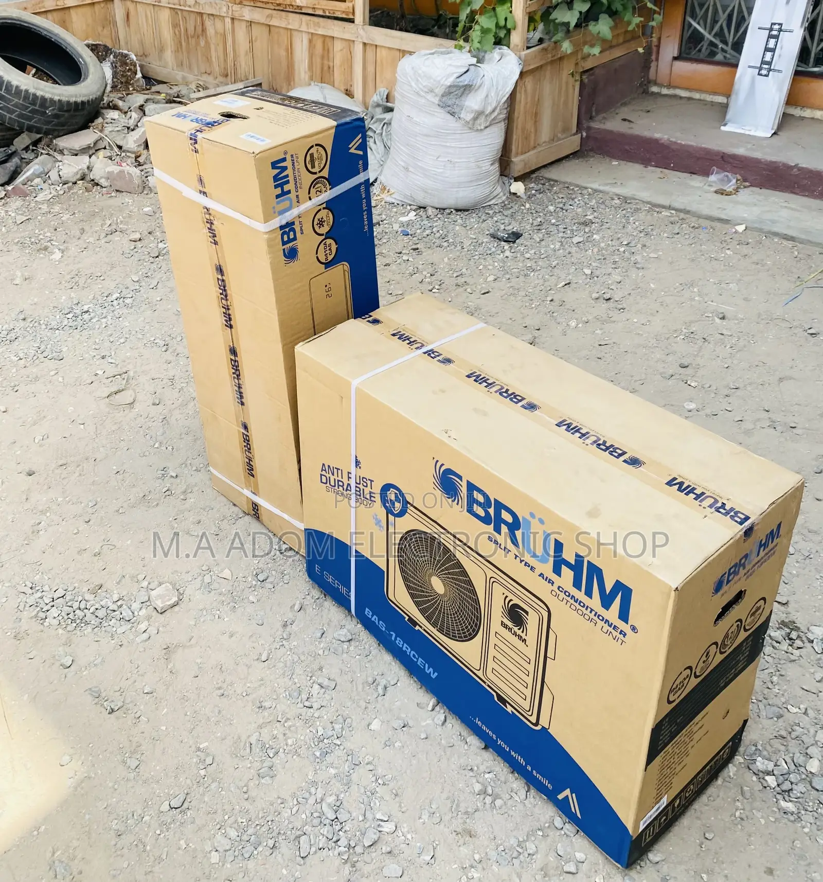 Energy Saving Bruhm 2.5hp Split Type Air Conditioner,White.