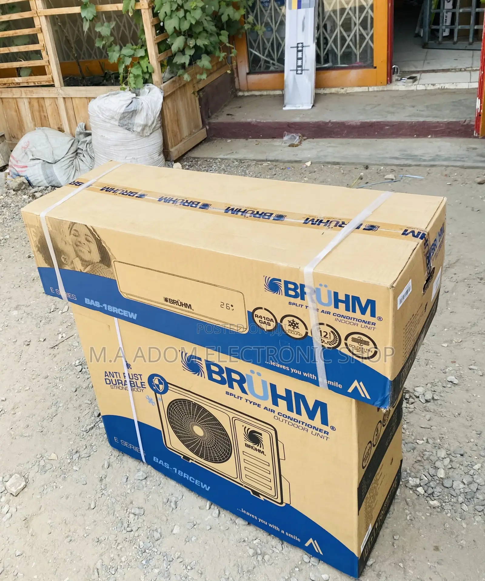 Brand New Bruhm 2.0hp Split Type Air Conditioner,White.