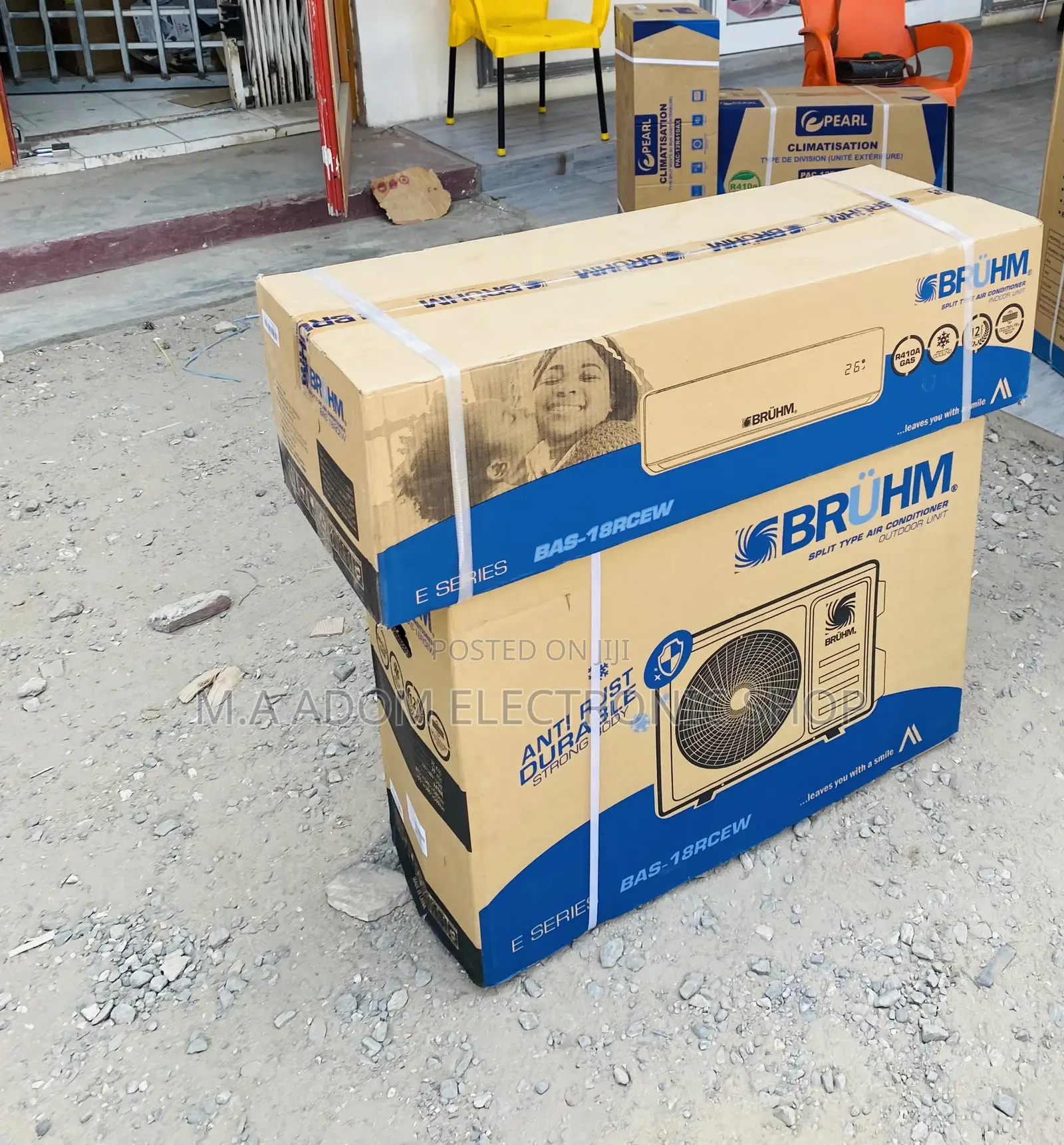 Fast Cooling Bruhm 2.0hp Split Type Air Conditioner,White.