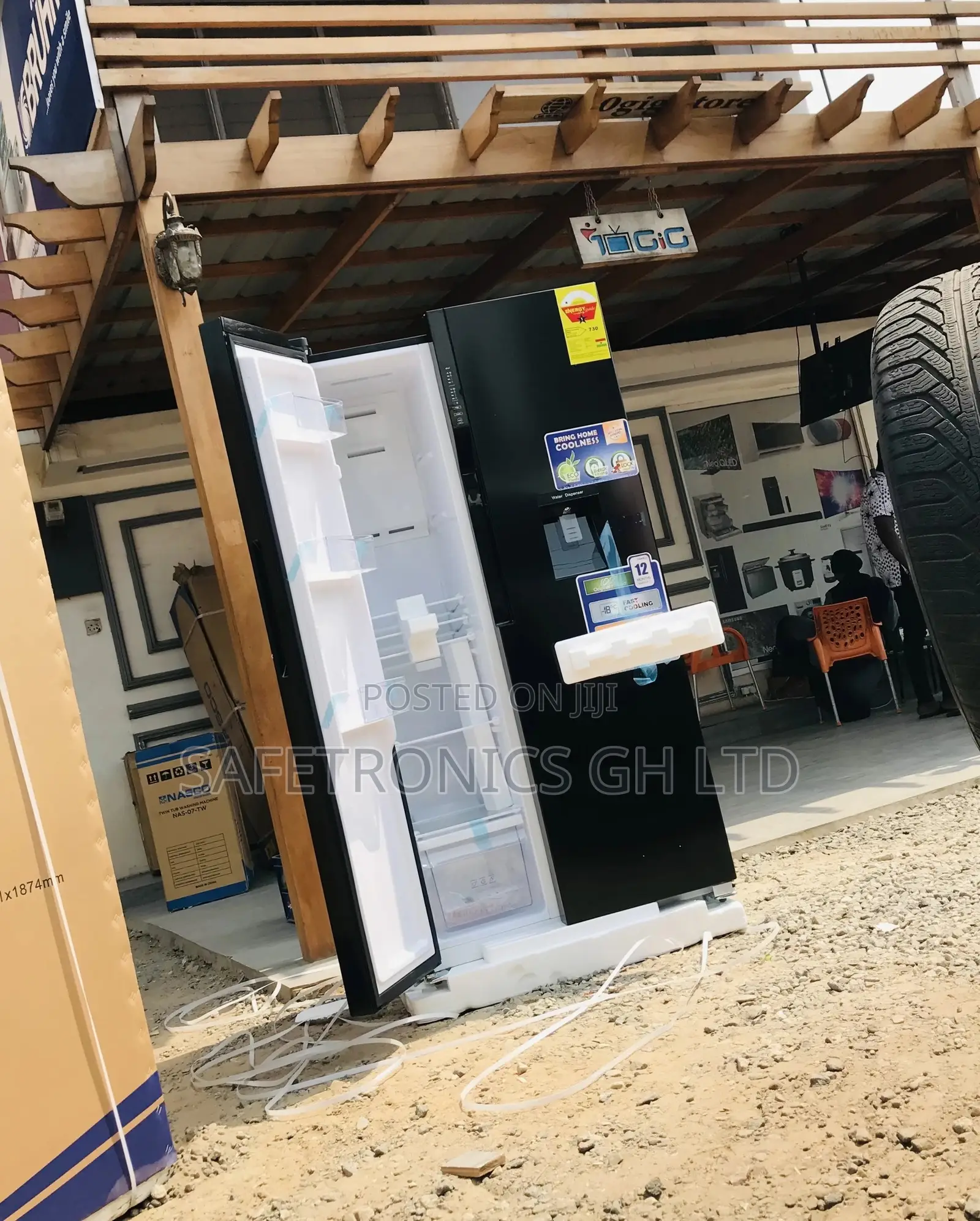 Side by Side Nass2b-64s Black Nasco Reliable Fridge