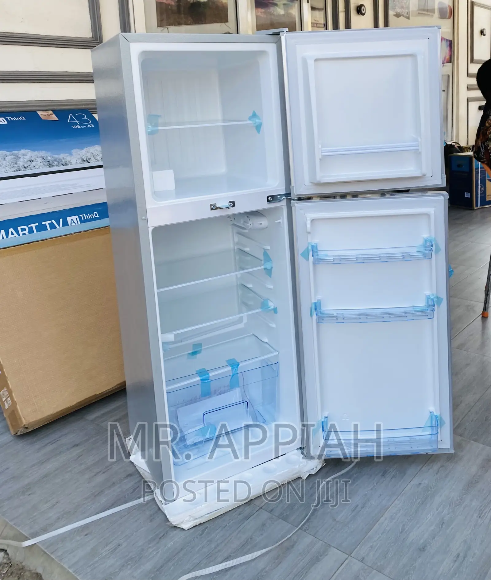 Extremely Cooling Zara 22TM 2 Door Electric Fridge,Gray.