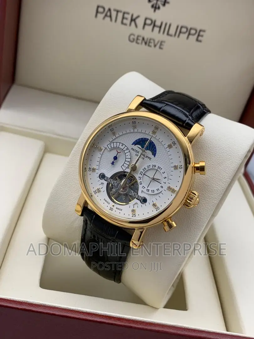Authentic Anti-Fade Patek Philippe Swiss Made Leather Watch
