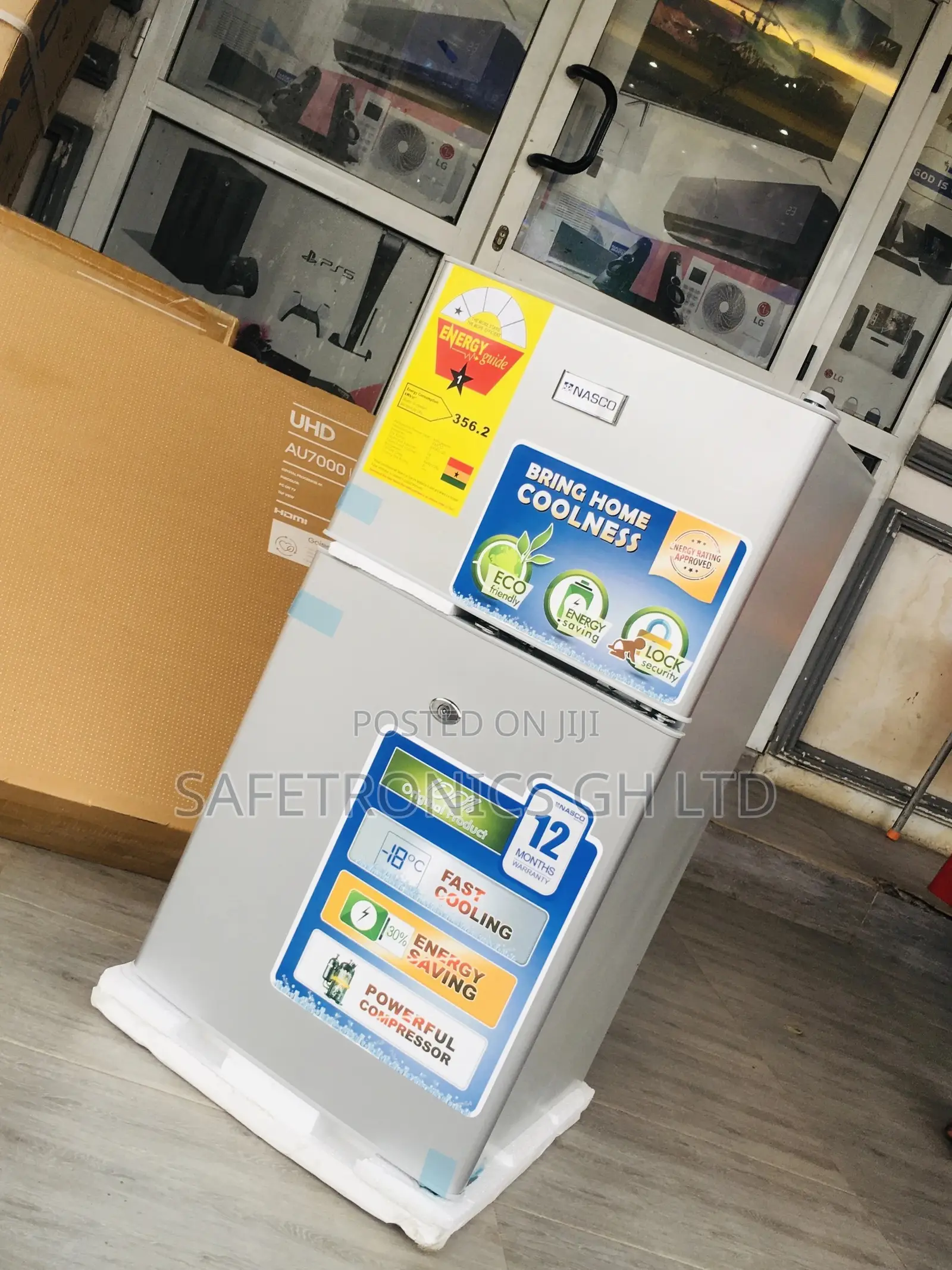 Electric Nas-120 Doubledoor Topfreezer Gray Nasco Fridge