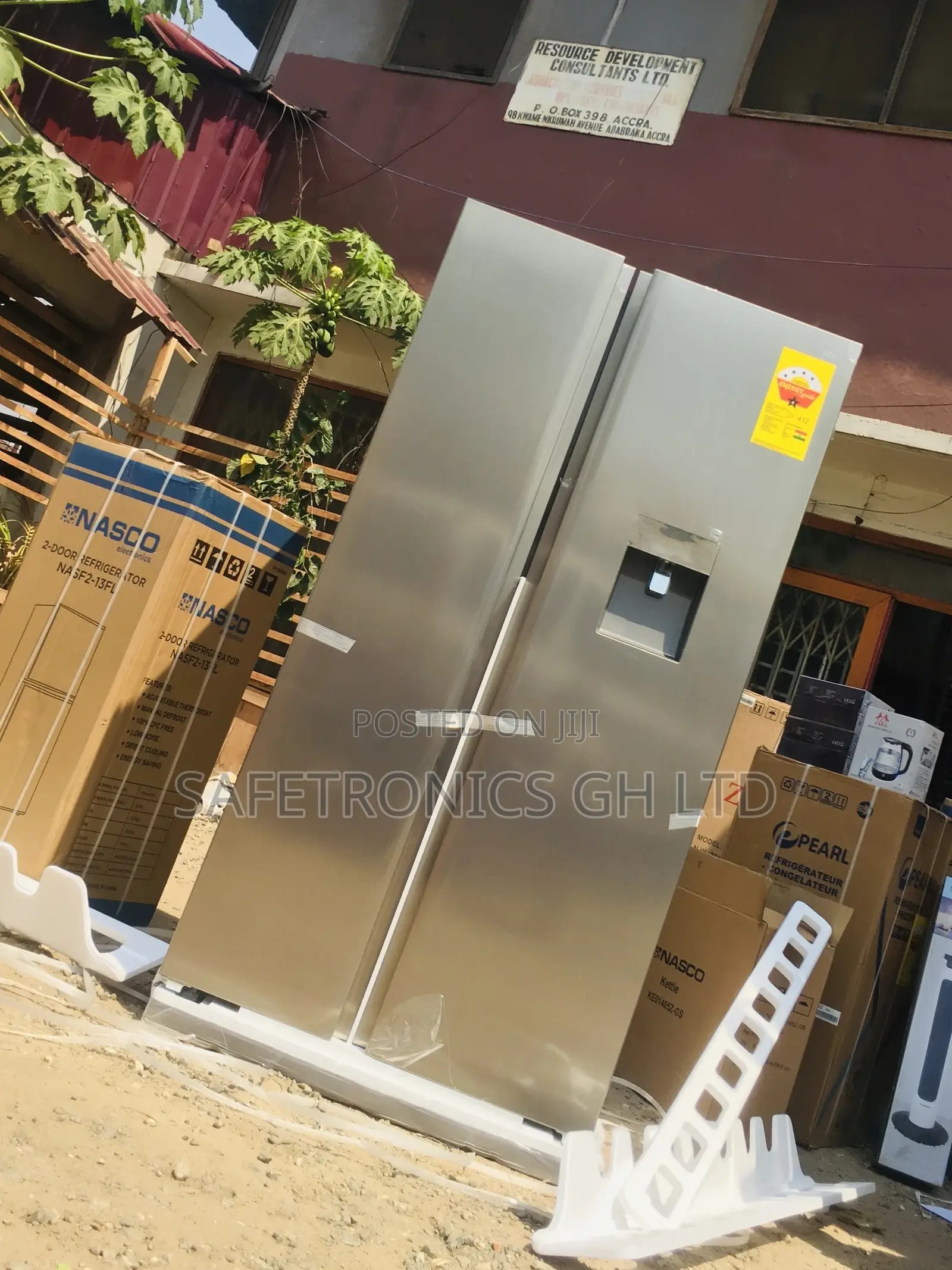 Side by Side TCL P520SBN Gray 2 Doors 607 Liters Fridge