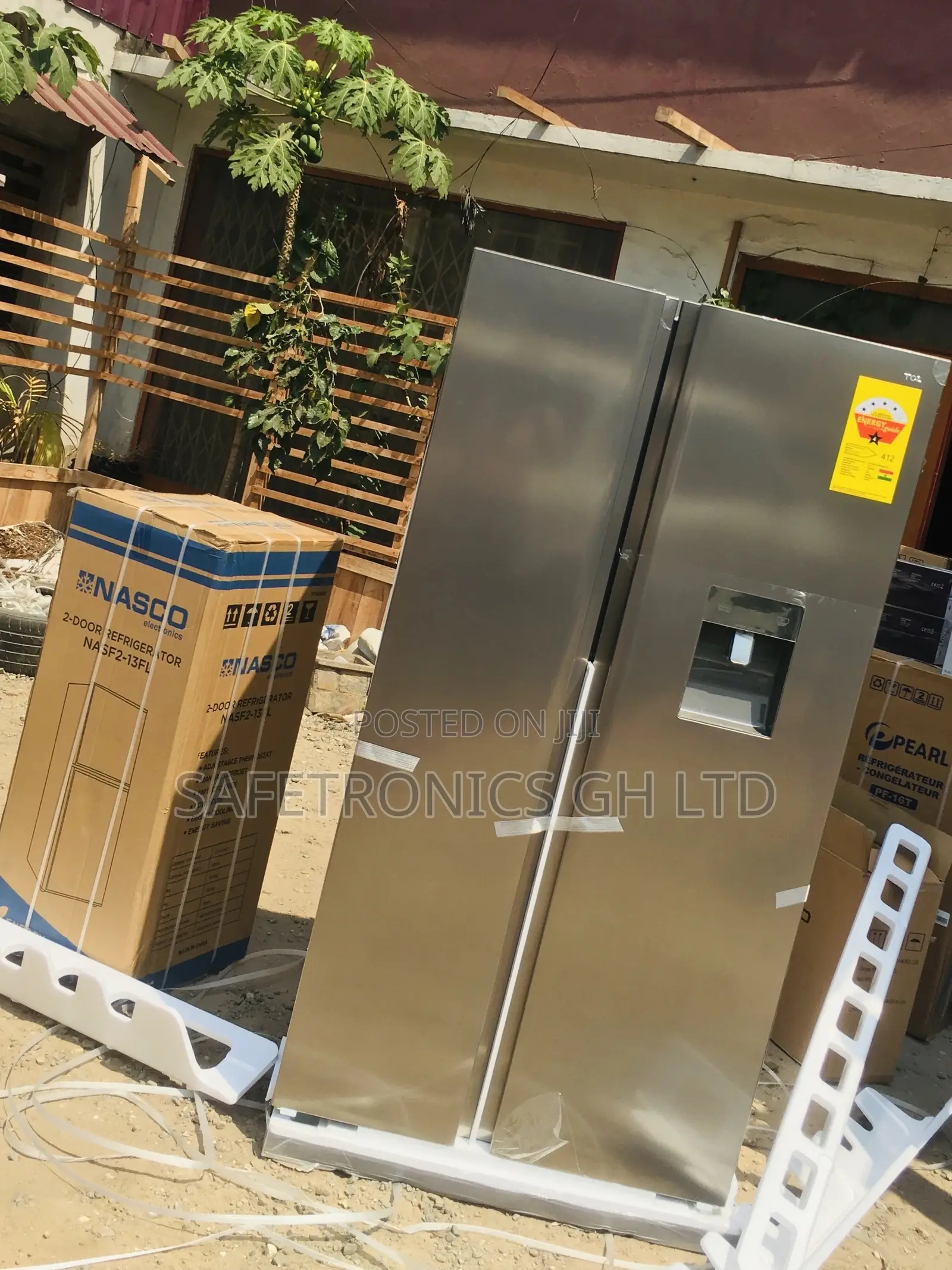 TCL Gray Side by Side 2 Doors Electric 607 Liters P520SBN