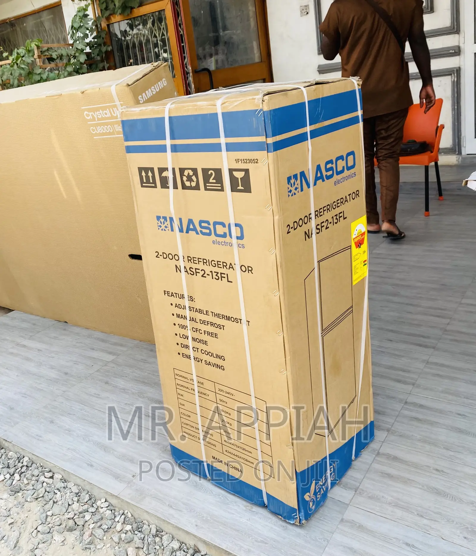 Extremely Cooling Nascodf2-13 FL 2 Door Fridge,Gray.
