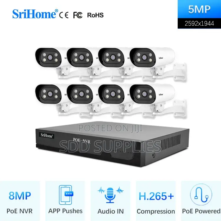 8 Ch Channels 5MP Poe NVR Kit With 8 Camera