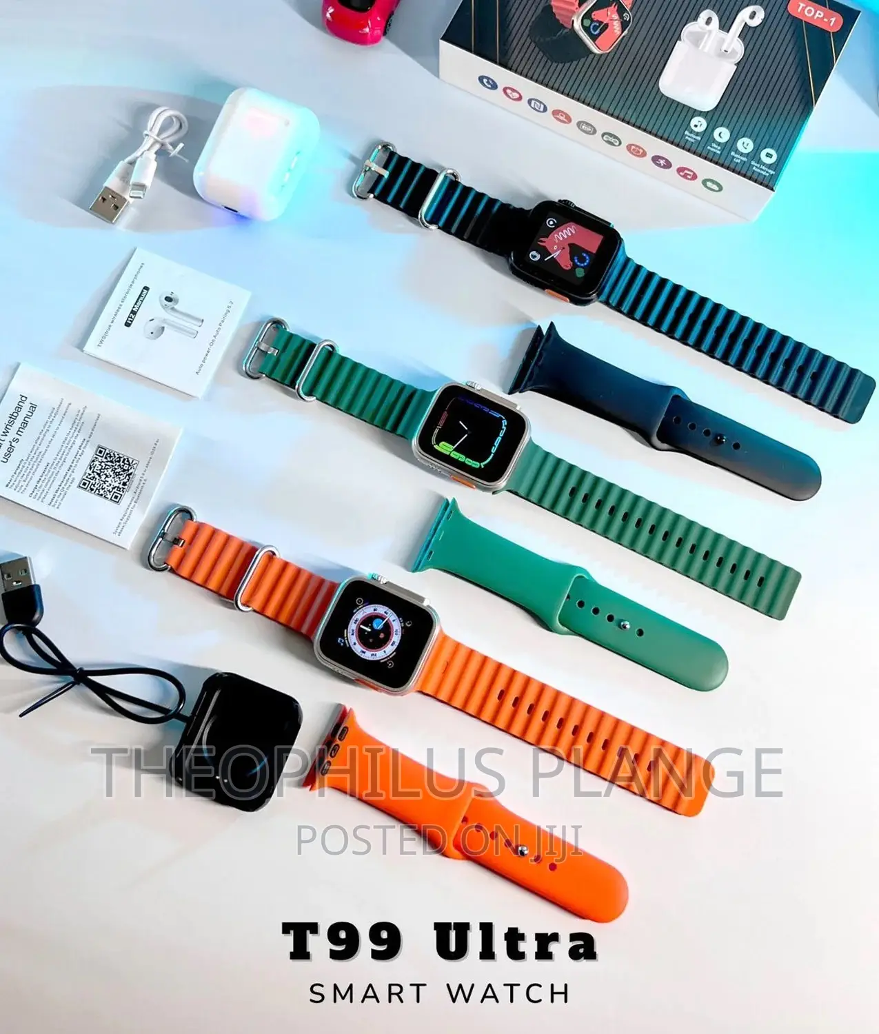T99 Ultra Smart Watch With With Airpods