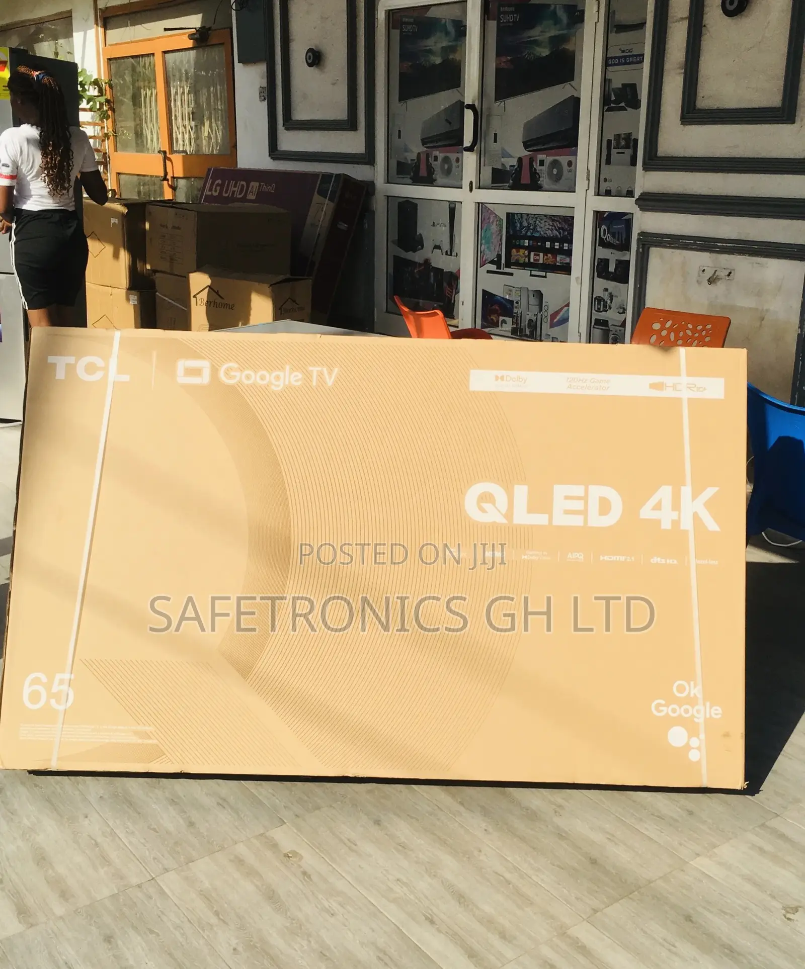 Glossy Qled TCL 65 Inches Smart C635 Electric Black Tv