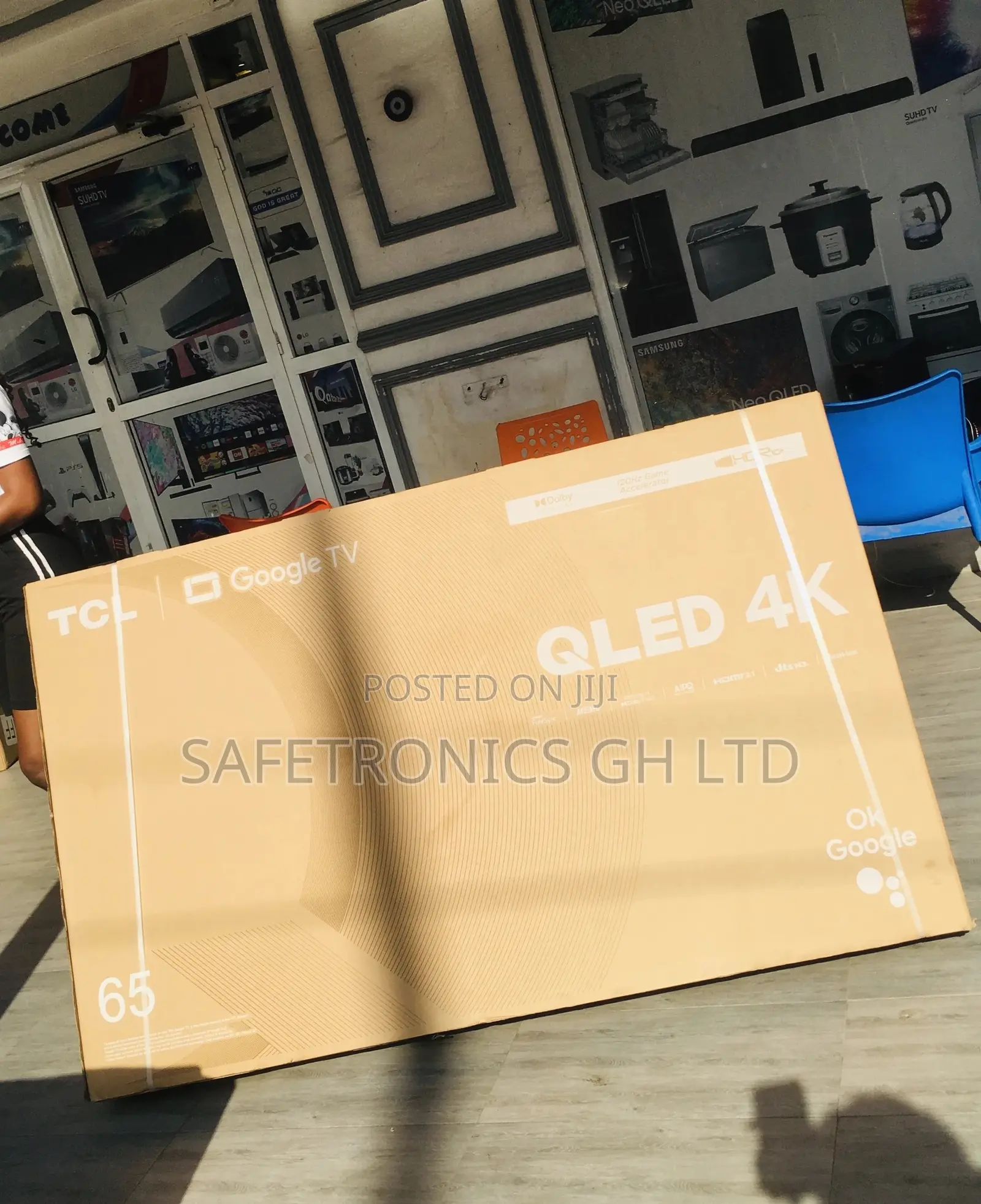 65 Inche Glossy QLED TCL Smart C635 Electric Black Tv