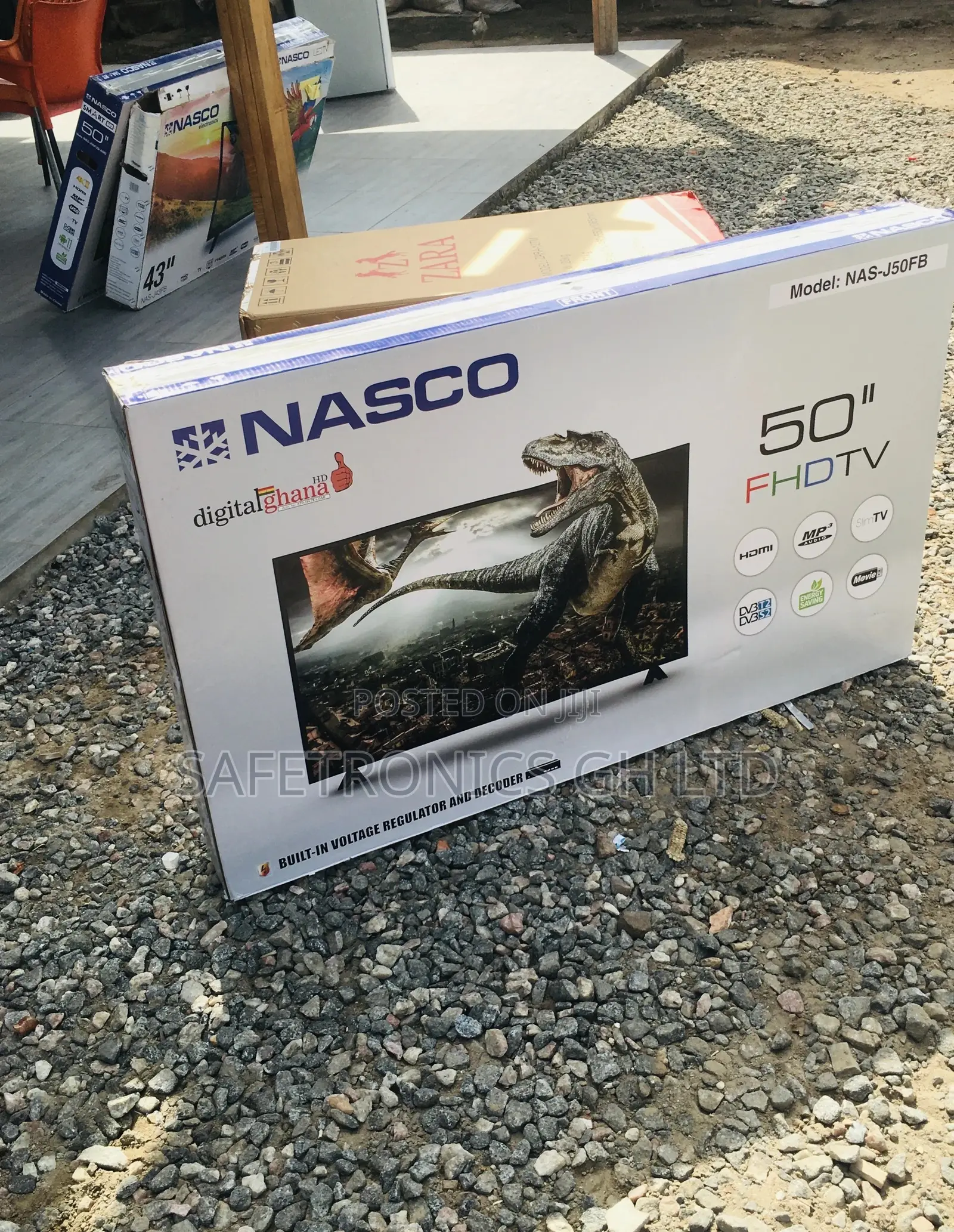 Digital Full HD Black Electric 50 Inches Glossy LED Nasco Tv