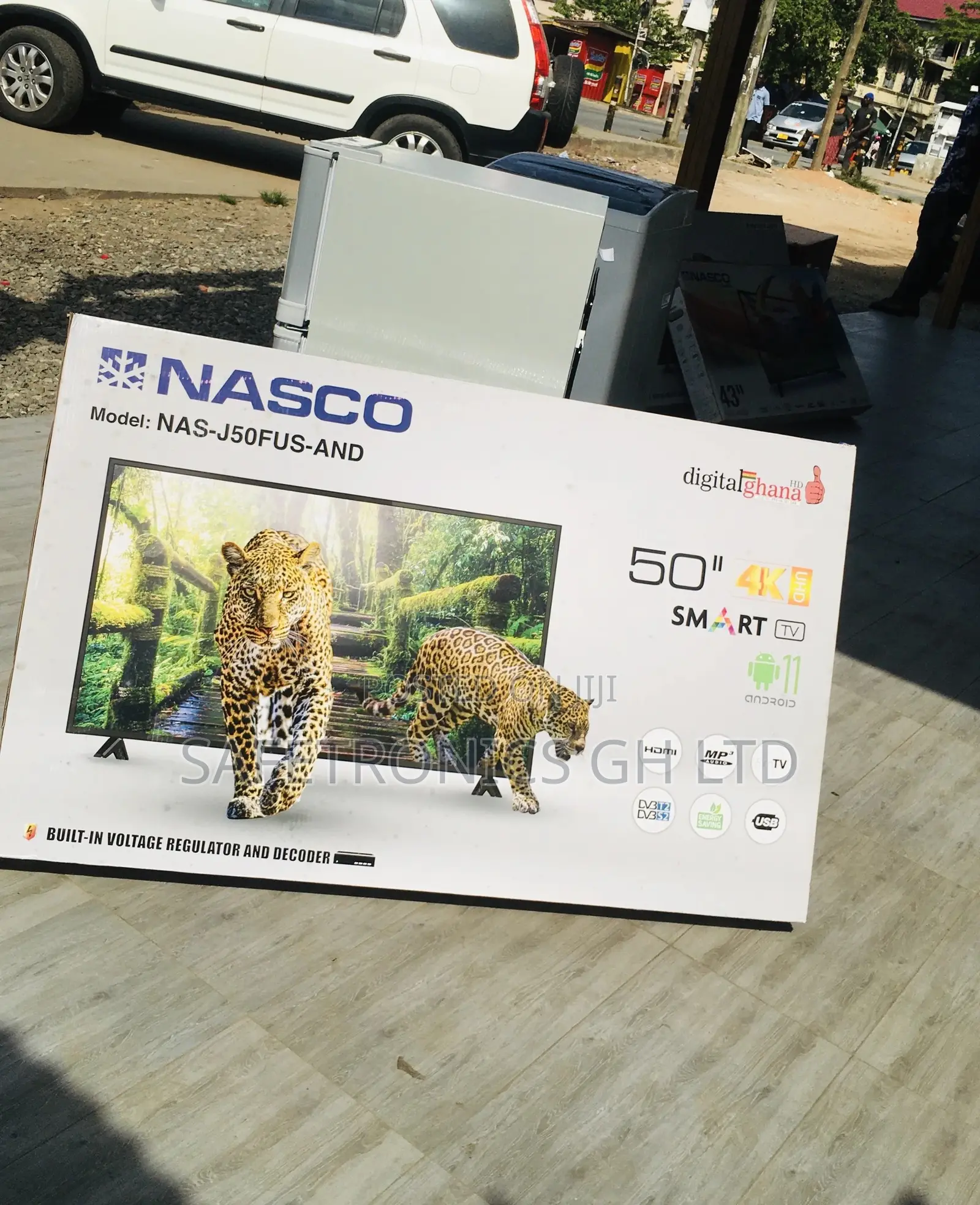 Glossy Led Black Nasco Smart Electric 50 Inches Tv