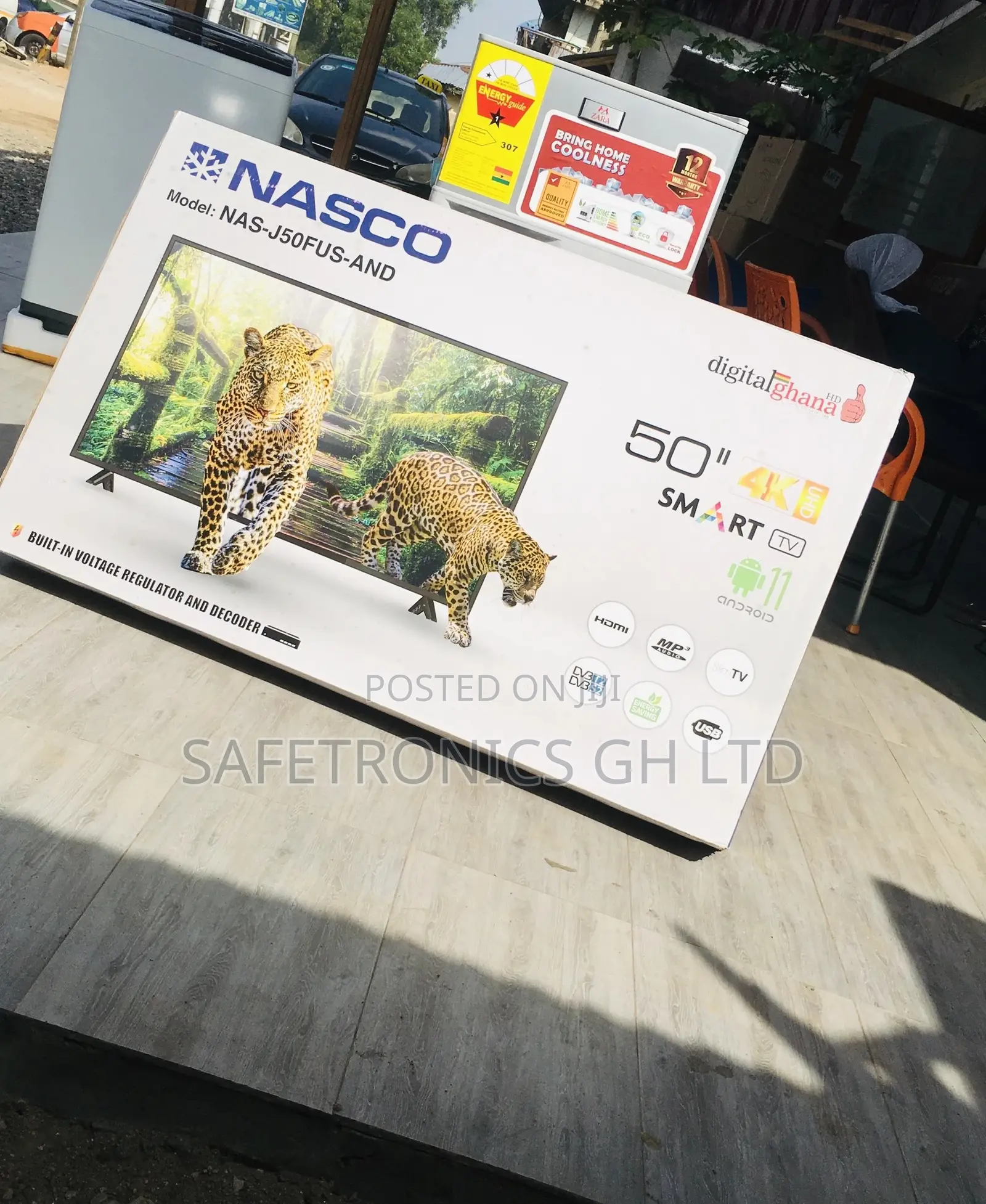 Electric Smart Black Nasco Glossy LED 50 Inches Tv