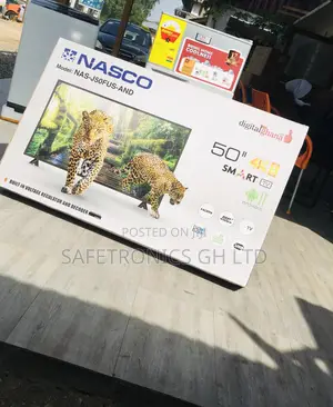 Electric Smart Black Nasco Glossy LED 50 Inches Tv
