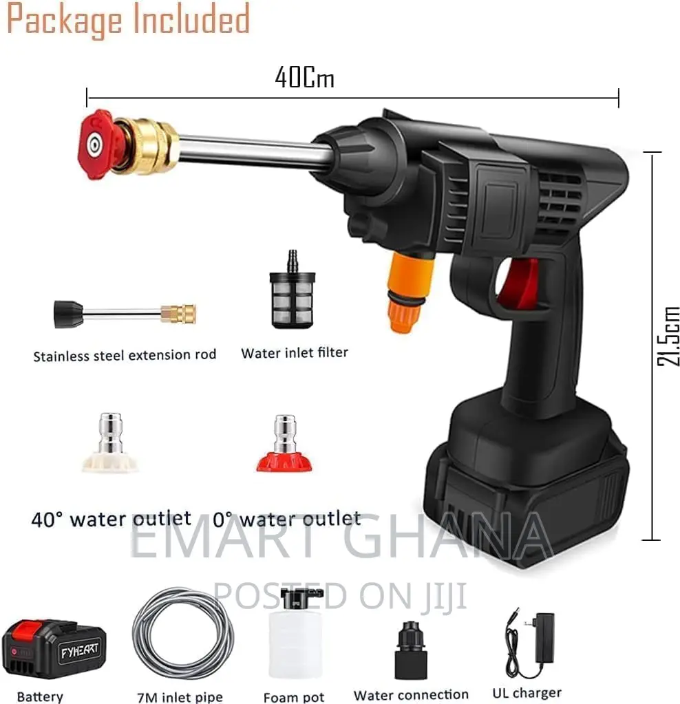 Rechargeable Electric High Pressure Water Gun With Adjustabl