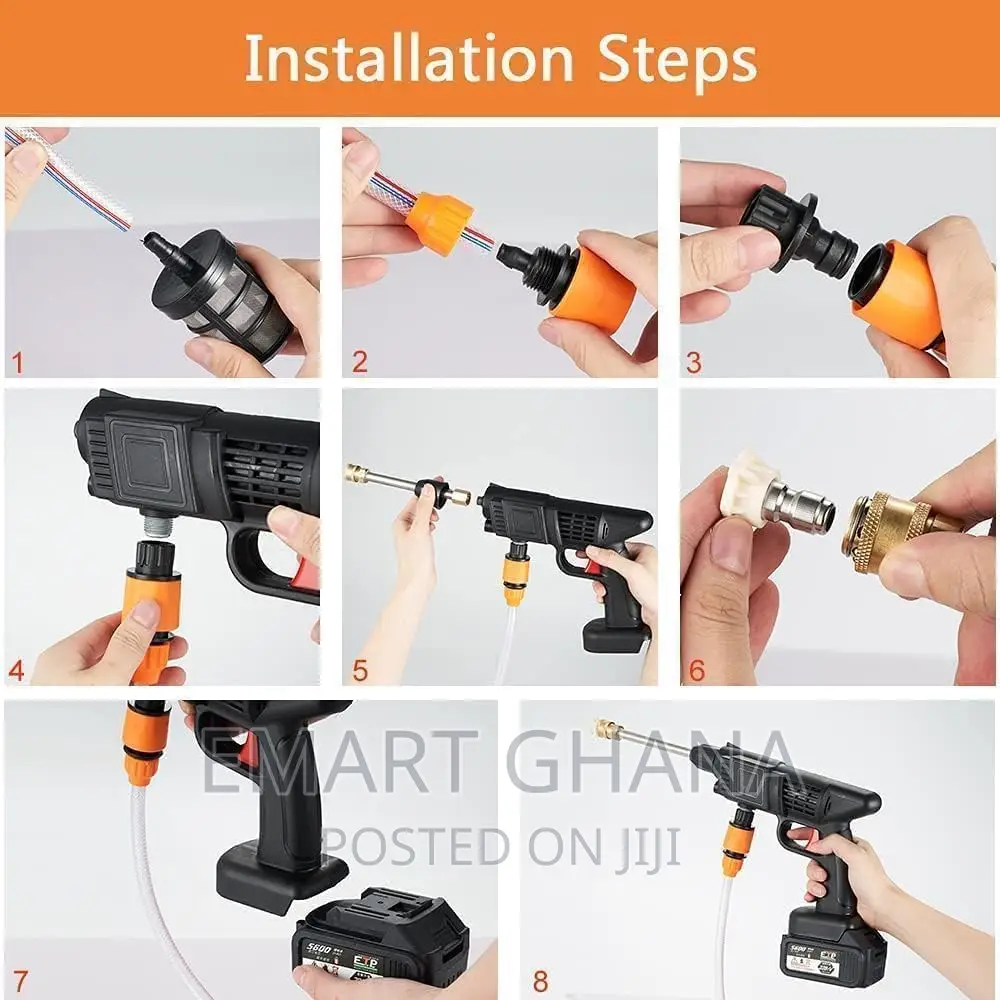Rechargeable Electric High Pressure Water Gun With Adjustabl