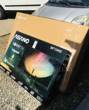 Asano Black Electric Glossy LED UHD 50 Inches Smart Tv