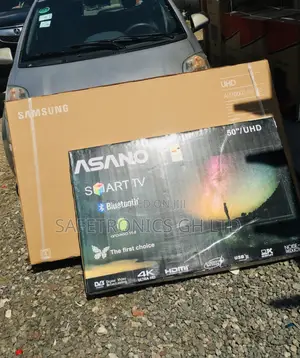 Electric Smart Black Glossy LED Asano UHD 50 Inches Tv