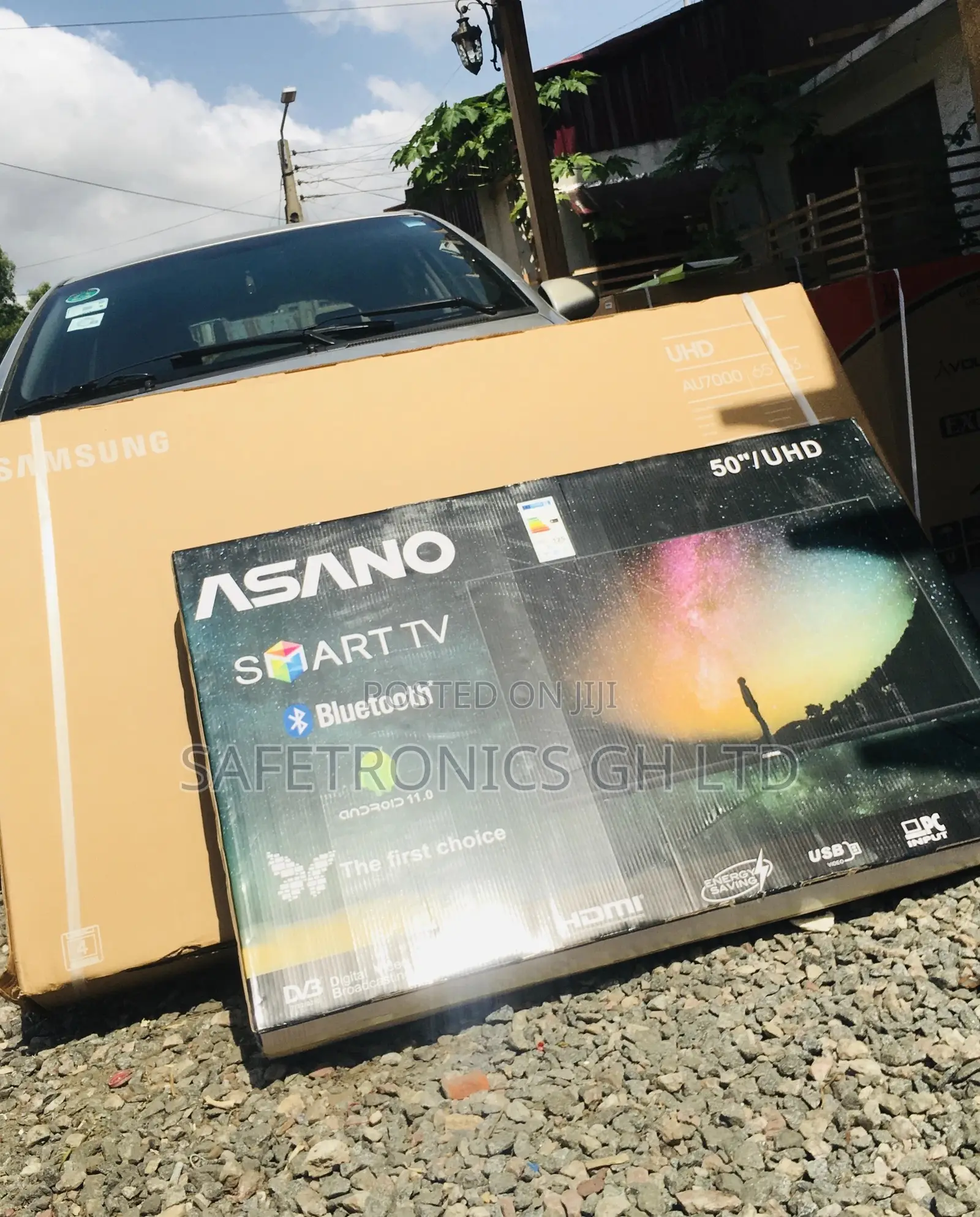 UHD Black Electric Smart Asano 50 Inches Glossy LED Tv