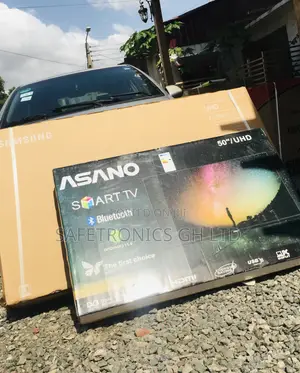 UHD Black Electric Smart Asano 50 Inches Glossy LED Tv