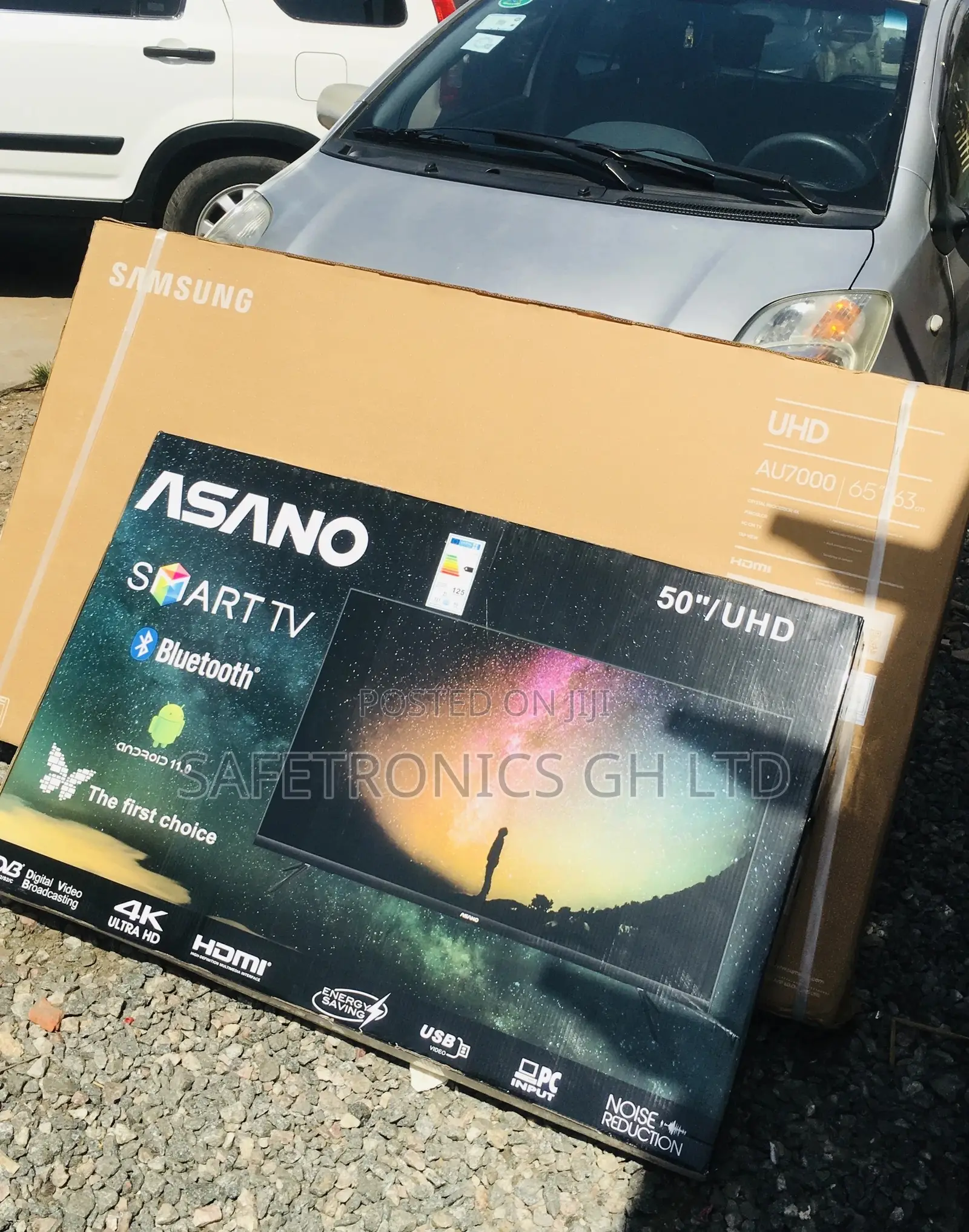 Asano Black 50 Inches UHD Glossy LED Electric Smart Tv
