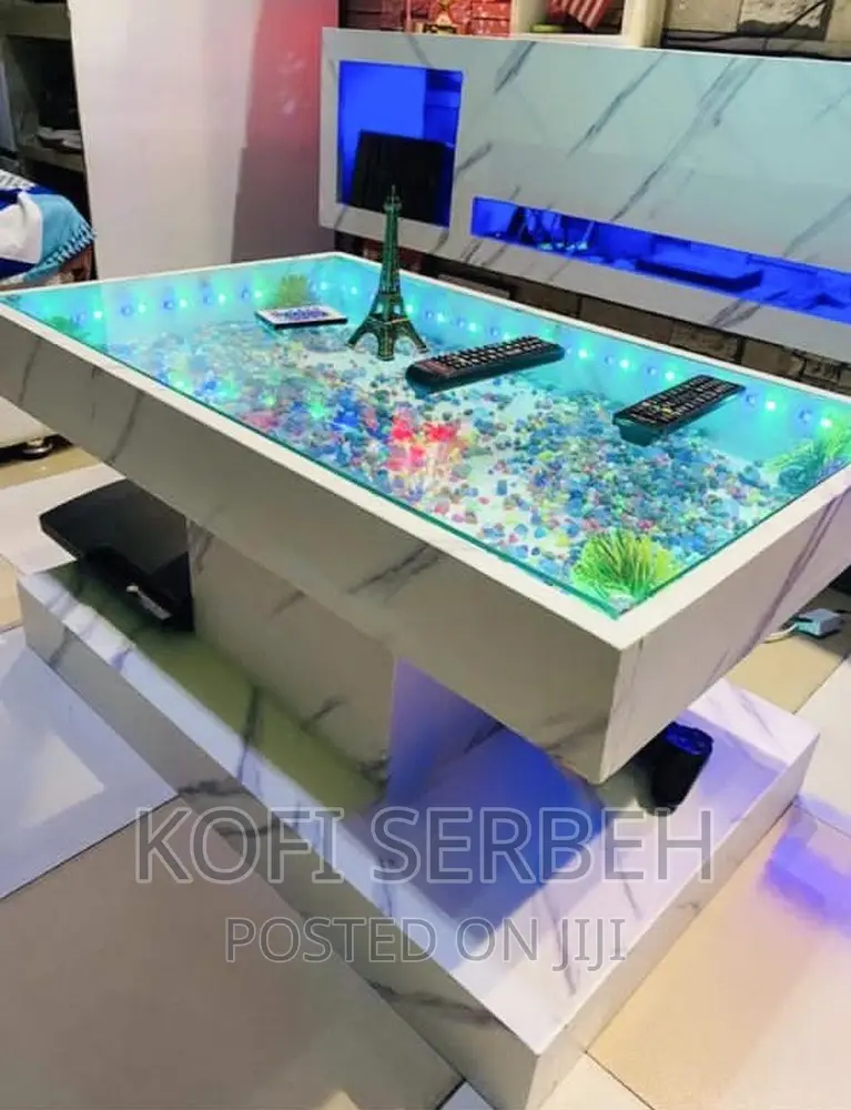 Led Center Table With Glass Top